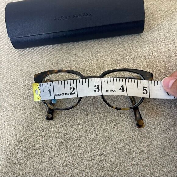 Warby Parker Eyeglasses Tortoise Frames Case Chelsea 252  48-19-145 Eyewear - Picture 7 of 7